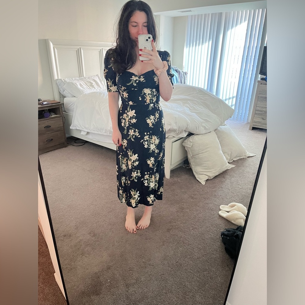 Matin Ruched Neck Midi Dress size 8